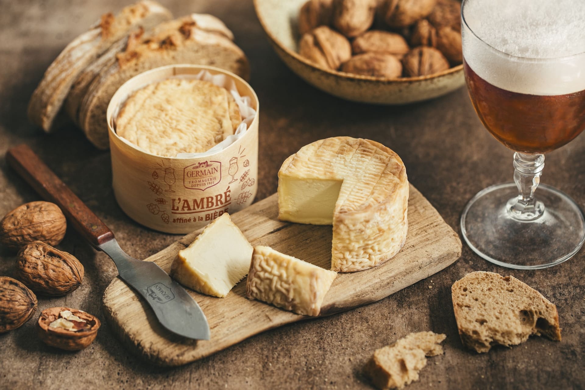germain ambré affiné à la bière
