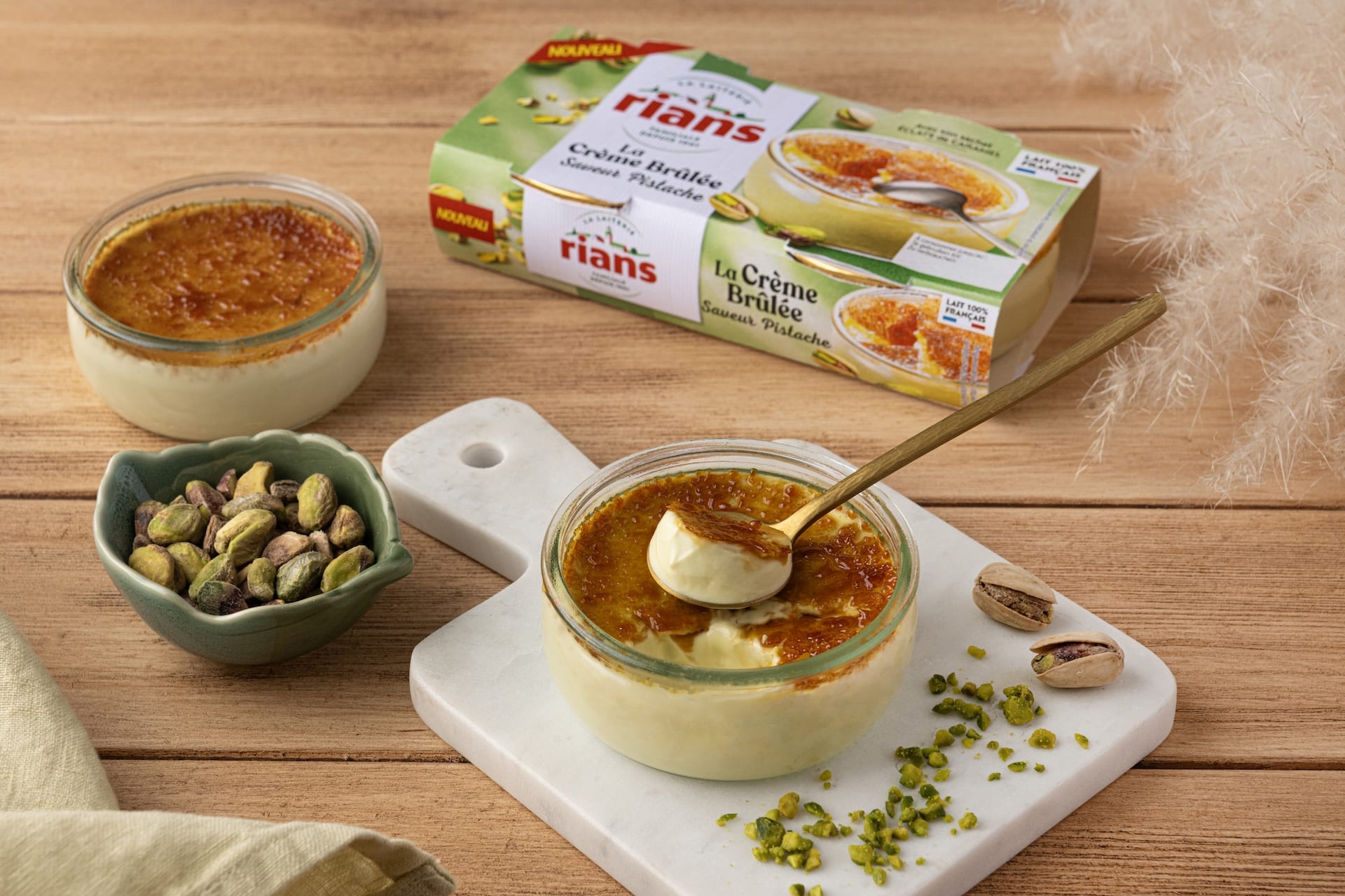 photo crème brûlée pistache